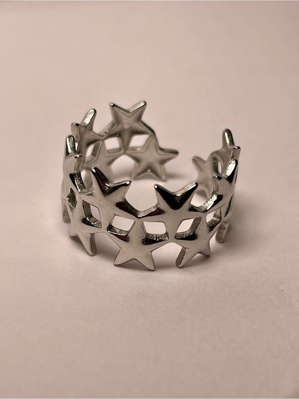 Silver Star Link Ring